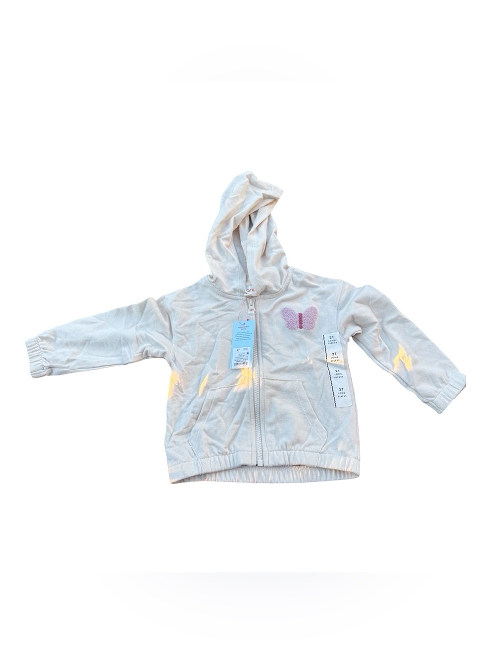 Cat & Jack Toddler Girls' Butterfly Applique Zip-Up Hoodie